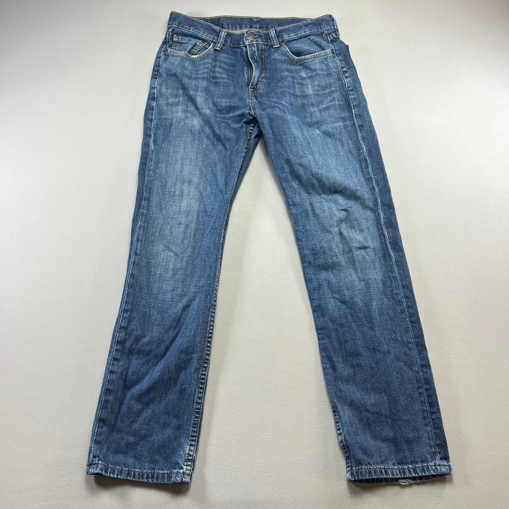 Levi's 514 Jeans Mens 30x30 Blue Denim Cotton Medium Wash Straight Leg Zip Fly
